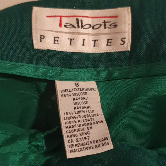 Talbots Vibrant Green Pants/Slacks - Picture 3 of 3
